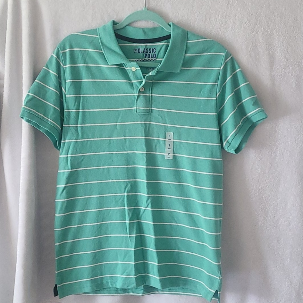 Teal polo shirt